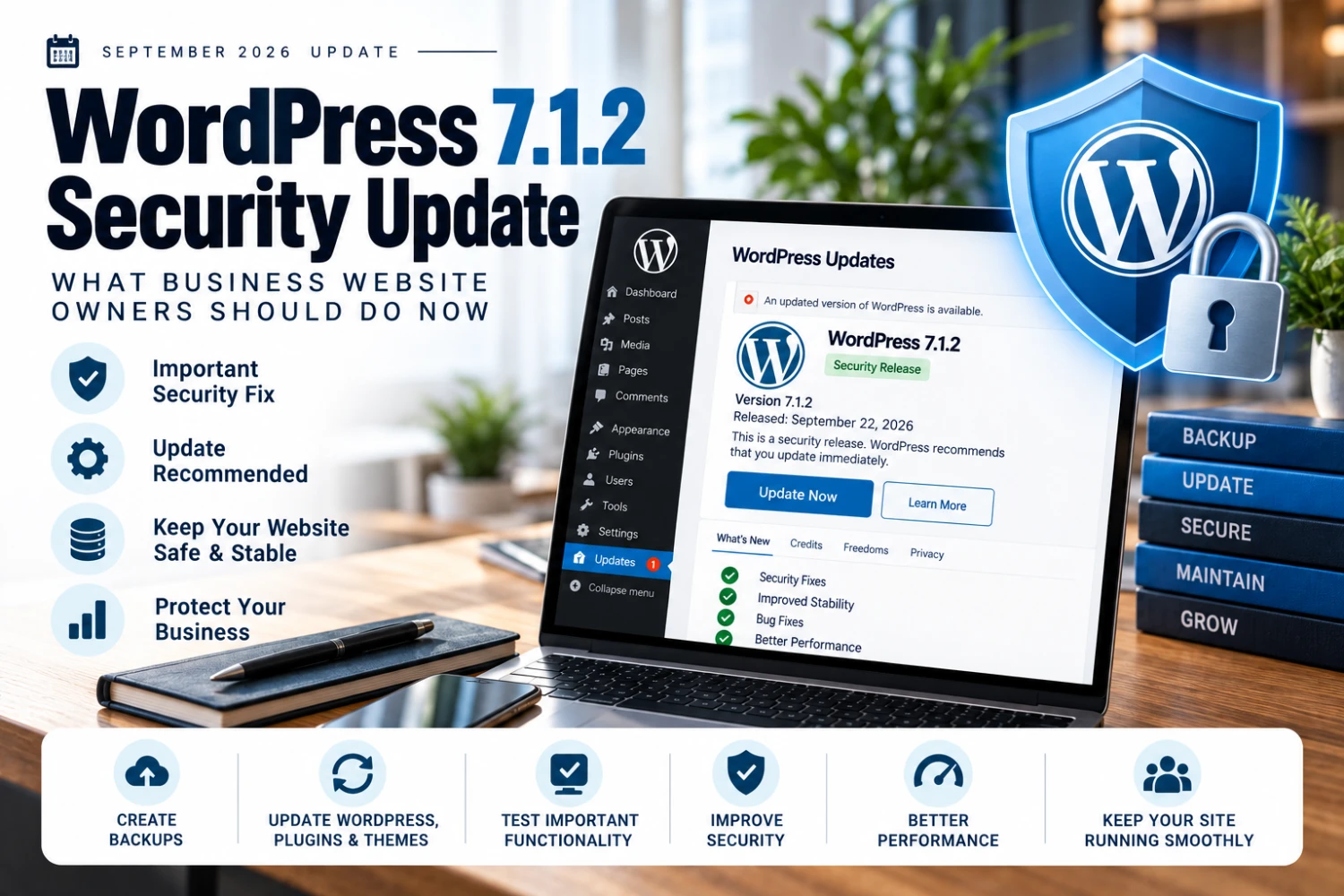 WordPress 7.1.2 security update guide for business website owners