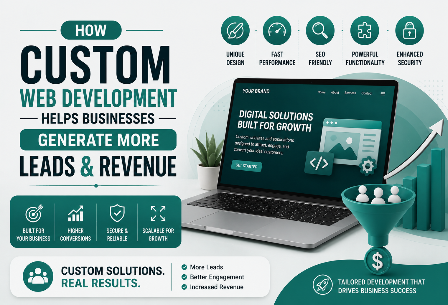 How Custom Web Development Helps Businesses Generate More Leads and Revenue