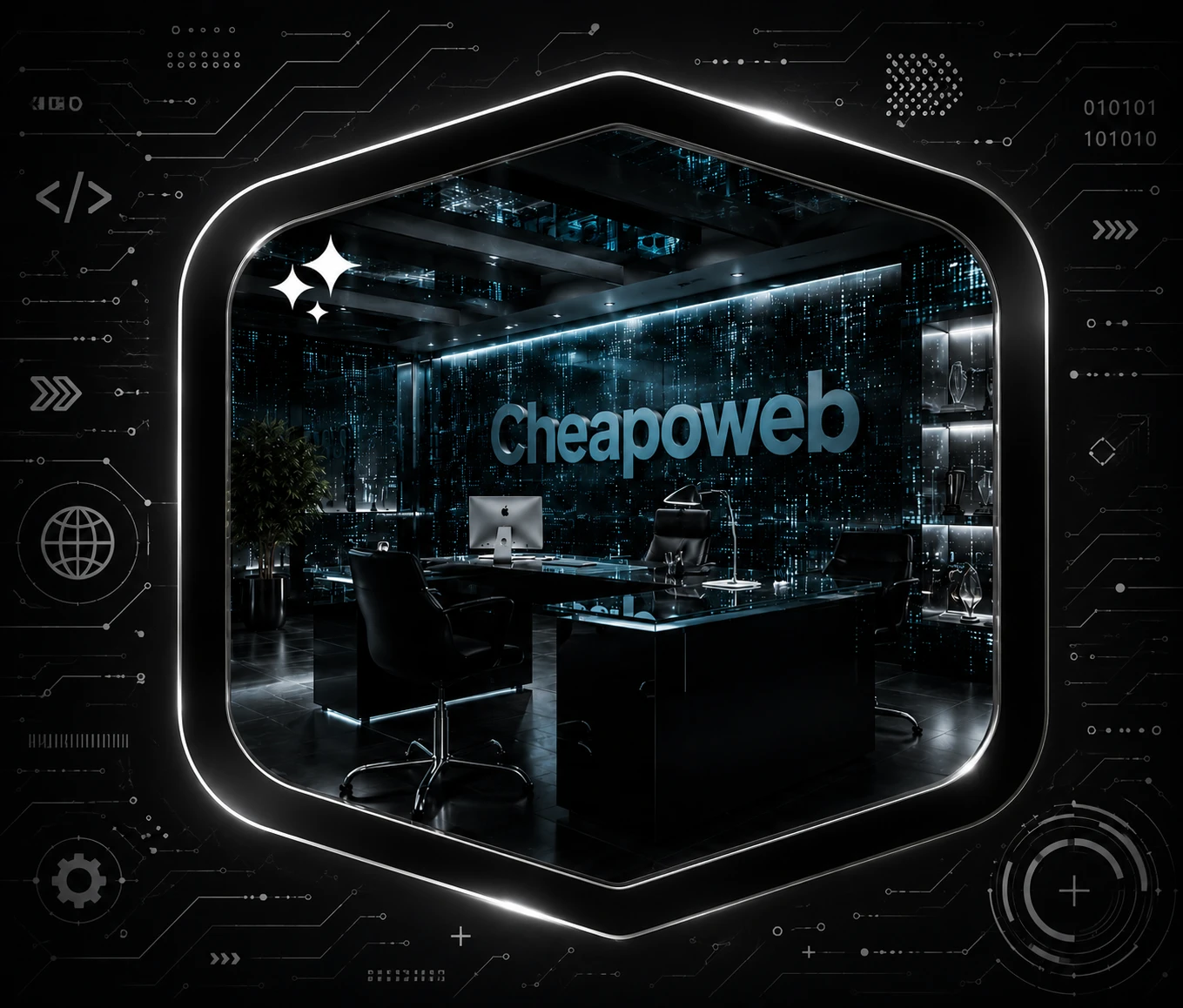 Cheapoweb services hero showcasing digital design and marketing